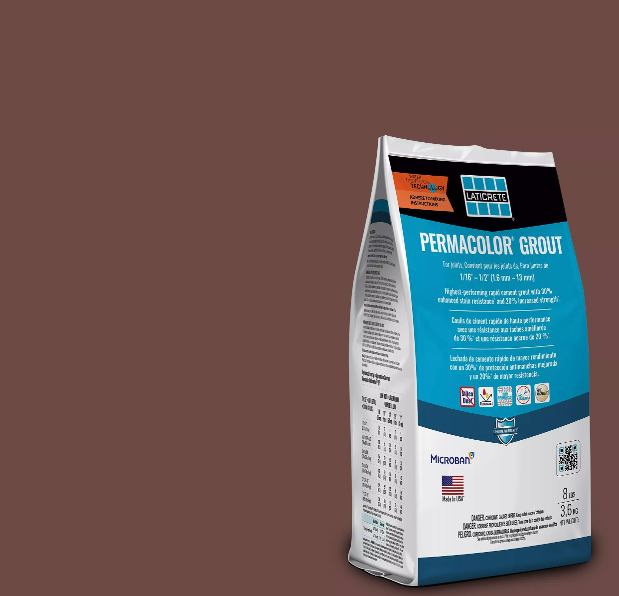 LATICRETE - PERMACOLOR GROUT QUARRY RED 46 - 8LB LATICRETE - PERMACOLOR GROUT QUARRY RED 46 - 8LB