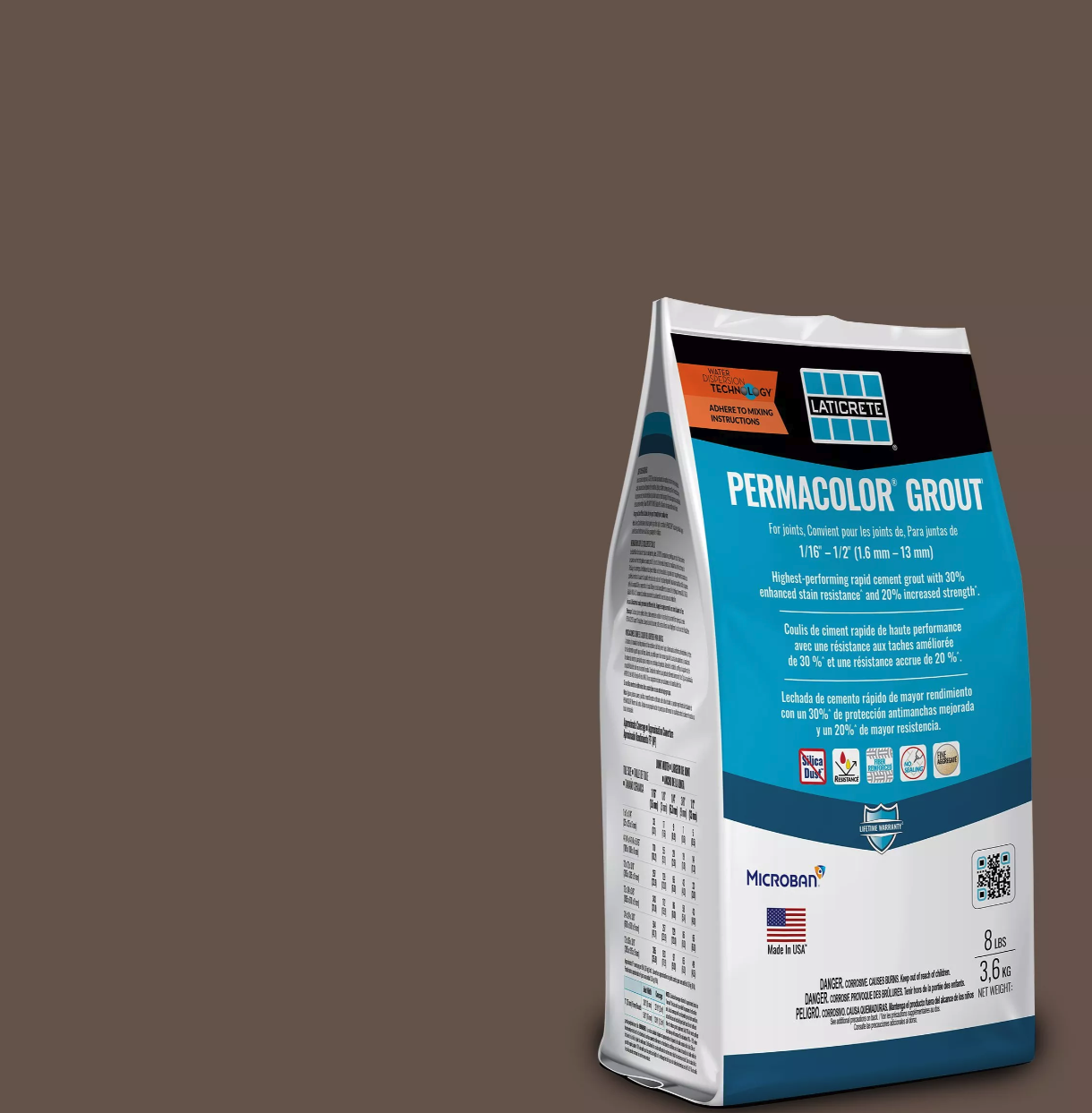 LATICRETE - PERMACOLOR GROUT CHESTNUT BROWN 66 8LB LATICRETE - PERMACOLOR GROUT CHESTNUT BROWN 66 8LB