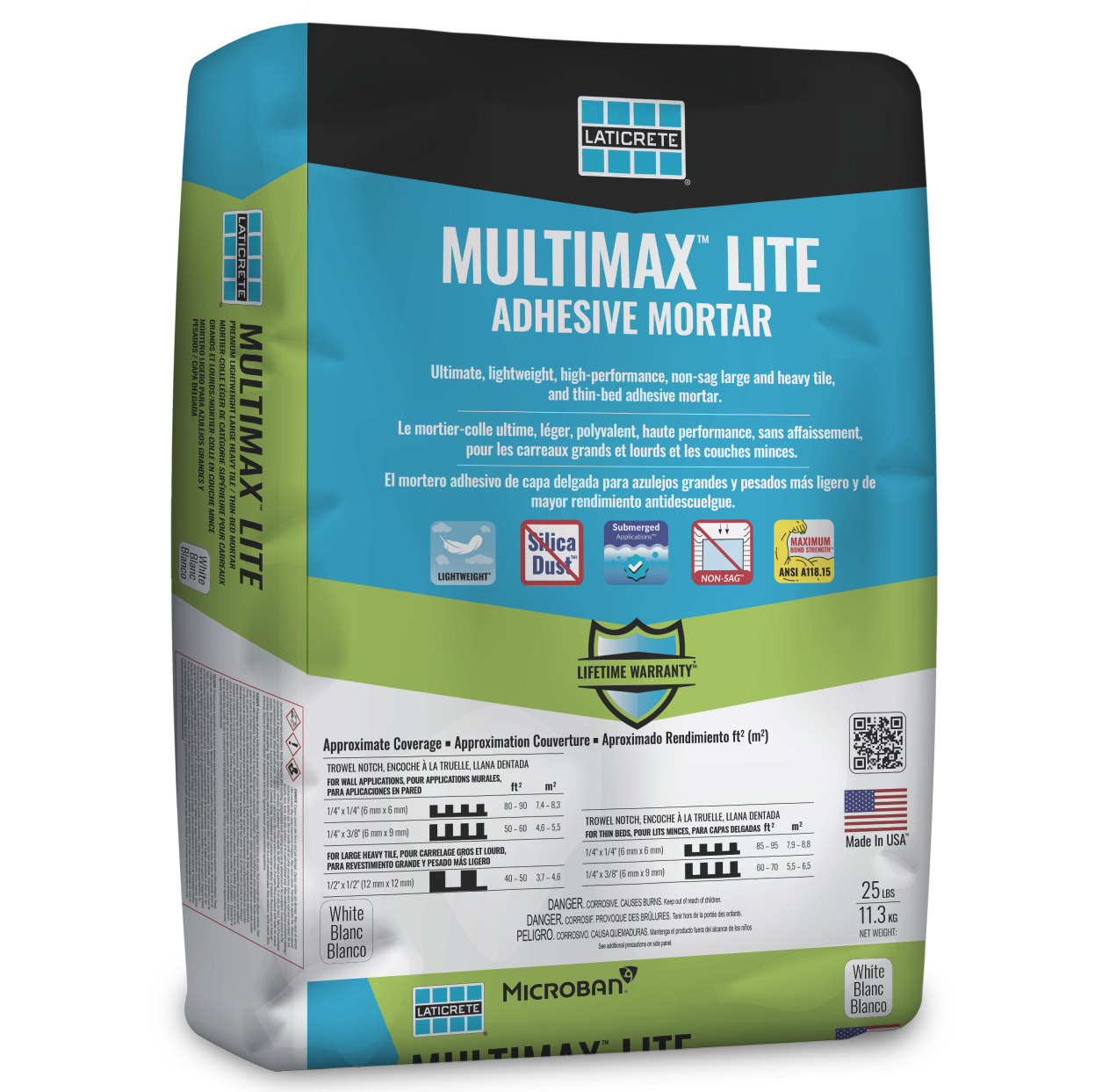 LATICRETE - MULTIMAX LITE WHITE 25LB LATICRETE - MULTIMAX LITE WHITE 25LB
